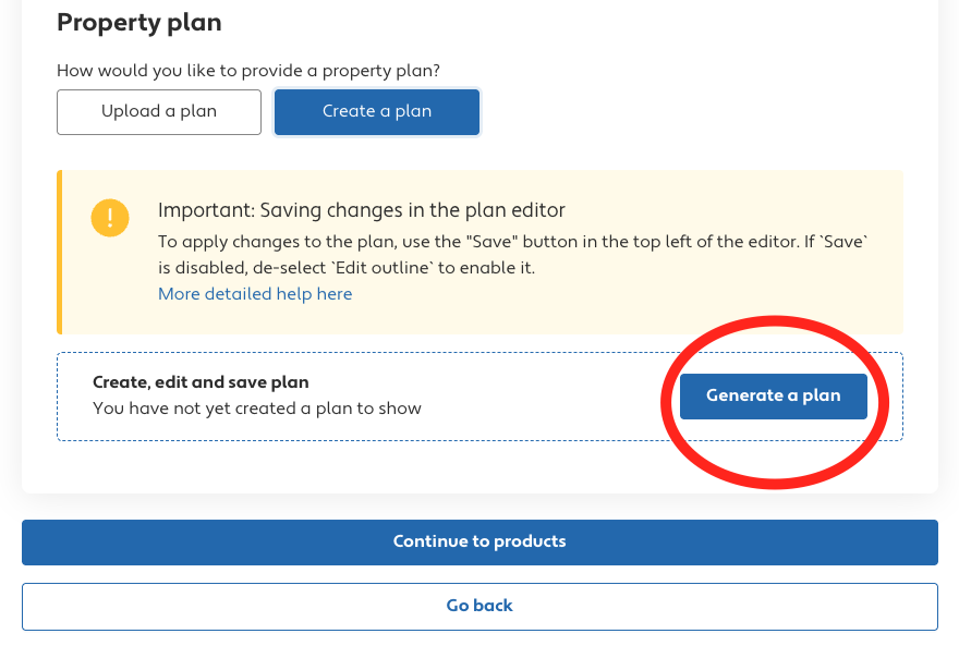 How do I generate, edit and save changes to a plan?